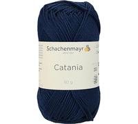 Schachenmayr Catania, 9801210-00124, Couleur: Marine, Fils à Tricoter 11,5 x 5,2 x 6 cm