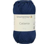 Schachenmayr Catania, 9801210-00164, Couleur: Jeans, Fils à Tricoter 11,5 x 5,2 x 6 cm