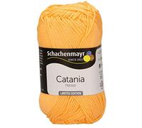 Schachenmayr Catania 9801210-00288 Fil De Coton À Tricoter, 11,5 cm Longueur x 5,2 cm Largeur x 6 cm Hauteur, Cantaloup