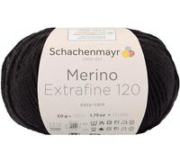 Schachenmayr Merino Extrafine 120, 50G Black Fils À Tricoter
