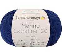 Schachenmayr Merino Extrafine 120, 50G deep blue Fils À Tricoter