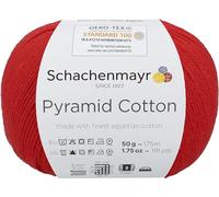 Schachenmayr Pyramid Cotton, 50 g de fil à tricoter à la main Rouge