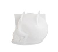 Schä Moule en silicone 3D en forme de crâne pour Halloween, gâteau fondant d'Halloween, aromathérapie, chocolat, bonbons