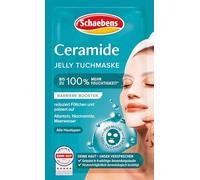 Schaebens Ceramide Jelly Masque en tissu - Booster barrière pour les peaux exigeantes, réduit les ridules, repulpe et hydrate jusqu'à 100% plus - Avec allantoïne, niacinamide et eau de mer