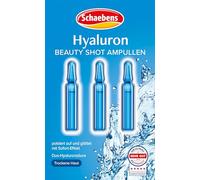 Schaebens Hyaluron Beauty Shot, plus d'humidité et de rembourrage - Ampoules avec duo acide hyaluronique, hypoallergénique et VEGAN