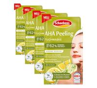 Schaebens Masque exfoliant AHA Renewal, affine le grain de la peau, dissout les cellules mortes avec acide de fruits AHA, niacinamide et panthénol pour tous les types de peau (Lot de 4)