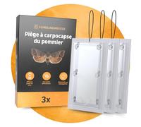 SCHÄDLINGSMEISTER® Lot de 3 pièges à carpocapse de pomme, avec ficelle, piège à phéromones pour lutter contre le carpocapse du pommier, lutte contre le carpocapse du pommier, lutte contre les