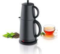 Schäfer Bouilloire 74265 EDS 1,7L Strix 2200W Bouilloire en acier inoxydable Machine à thé électrique Caymatik Noir mat