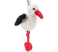 Schaffer 0207 porte-clés en peluche cigogne Dudu, White-black