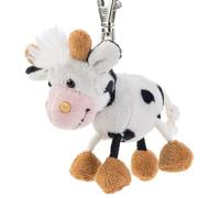 Schaffer 0241 porte-clés peluche vache, White-black