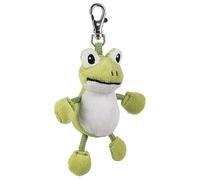 Schaffer 0255 Porte-clés Grenouille en Peluche Quark, Vert/Blanc