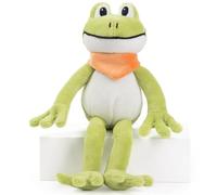 Schaffer 5731 Grenouille en Peluche Quark 23 cm, Vert/Blanc