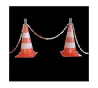 Schake Schake Chaîne de barrière rouge/blanc, plastique 6 mm, 25 m Quantité:1