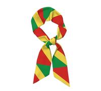 Schal Krawatte Schmal Lang Modische Krawatte Für Damen Und Mädchen,Mit Flaggenaufdruck Der Republik Kongo,Leichte Tücher Für Kopftuch Und Hals,Farbige Haarwickel,Damenschal In Seidenoptik
