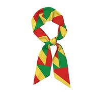 Schal Krawatte Schmal Lang Modische Krawatte Für Damen Und Mädchen,Mit Flaggenaufdruck Der Republik Kongo,Leichte Tücher Für Kopftuch Und Hals,Farbige Haarwickel,Damenschal In Seidenoptik