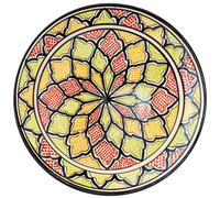 Schale Verte en Céramique 35 cm, Artisanale, Provenance Maroc