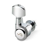 Schaller® »M6 PIN SMB SL LOCKING MACHINE HEADS - 6 LEFT« Lot de 6 Mécaniques bloquantes pour guitare électrique - Couleur: Chrome