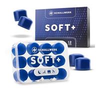 Schallwerk ® Soft+ 12 bouchon d'oreille en silicone - bouchons d'oreille souples pour le sommeil - suppression du bruit - casque anti bruit pour dormir