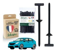 Scham® - 100 Pièces Attaches Autobloquantes Universelles en Nylon, Rivets de Serre-Câbles en Plastique, Fixations Polyvalentes pour Câbles, Idéales pour Réparations Auto et Montage Rapide