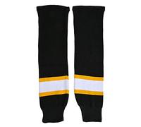 Schanner NHL Chaussettes pour adulte, mixte, Stutzen Sher-Wood NHL, Schwarz/Weiß/Gelb, Sénior