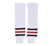 Schanner NHL Chaussettes pour adulte, mixte, Stutzen Sher-Wood NHL, Weiß/Rot/Schwarz, Sénior