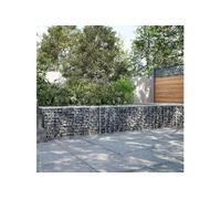vidaXL Panier gabion avec couvercle 300x50x50 cm fer galvanisé