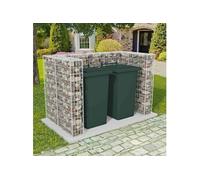 vidaXL Cadre à gabion de poubelle double Acier 180 x 100 x 120 cm 142559