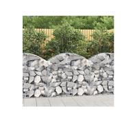 vidaXL Panier de gabions arqué 100x50x80/100 cm Fer galvanisé 153434