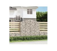 vidaXL Panier de gabions arqué Cage à gabion 200x30x180/200 cm fer galvanisé