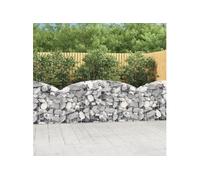 vidaXL Gabion voûté 200x30x80/100 cm acier galvanisé 153464 G