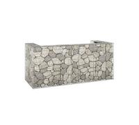 vidaXL Mur en gabion pour poubelles Acier galvanisé 254x100x110 cm