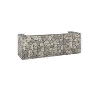 Vidaxl Mur En Gabion Pour Poubelles Acier Galvanisé 325x100x110 Cm
