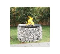 vidaXL Foyer en gabion Ø 100 cm fer galvanisé, cheminée en gabion, foyer extérieur en gabion, foyer rond en gabion, foyer 153560