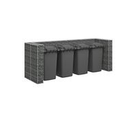 vidaXL Mur en gabion pour poubelles Acier galvanisé 320x100x120 cm
