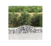 Paniers à gabions arqués 4 pcs 400x30x60/80 cm Fer galvanisé gabion vidaXL