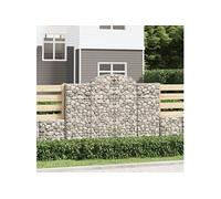 Vidaxl Paniers À Gabions Arqués 11 Pcs 200x30x140/160 Cm Fer Galvanisé