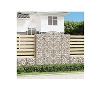 Vidaxl Paniers À Gabions Arqués 12 Pcs 200x50x200/220 Cm Fer Galvanisé