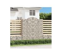 Vidaxl Paniers À Gabions Arqués 12 Pcs 200x50x220/240 Cm Fer Galvanisé
