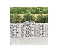 Vidaxl Paniers À Gabions Arqués 15 Pcs 200x30x100/120 Cm Fer Galvanisé