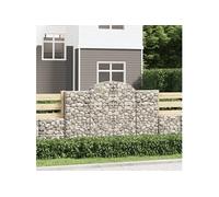 Vidaxl Paniers À Gabions Arqués 15 Pcs 200x50x120/140 Cm Fer Galvanisé