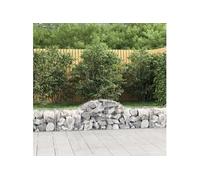 Paniers à gabions arqués 15 pcs 200x50x40/60 cm fer galvanisé gabion vidaXL