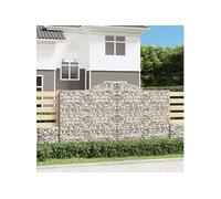 Vidaxl Paniers À Gabions Arqués 15 Pcs 300x50x160/180 Cm Fer Galvanisé