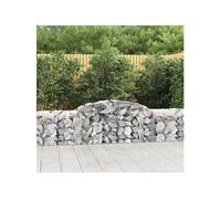 Paniers À Gabions Arqués 15 Pcs 300x50x60/80 Cm Fer Galvanisé Vidaxl Vidaxl