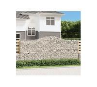 Vidaxl Paniers À Gabions Arqués 15 Pcs 400x50x160/180 Cm Fer Galvanisé