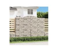 Paniers À Gabions Arqués 2 Pcs 300x50x220/240 Cm Fer Galvanisé Vidaxl Vidaxl