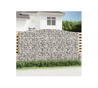 Panier de Gabions Arqué 400x50x220/240 cm Fer Galvanisé Cage Jardin vidaXL