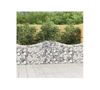 Vidaxl Paniers À Gabions Arqués 30 Pcs 200x30x80/100 Cm Fer Galvanisé