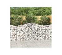 Vidaxl Paniers À Gabions Arqués 4 Pcs 200x30x100/120 Cm Fer Galvanisé
