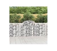 Paniers à gabions arqués 6 pcs 200x30x100/120 cm Fer galvanisé gabion vidaXL