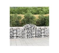 Paniers À Gabions Arqués 4 Pcs 200x50x80/100 Cm Fer Galvanisé Vidaxl Vidaxl